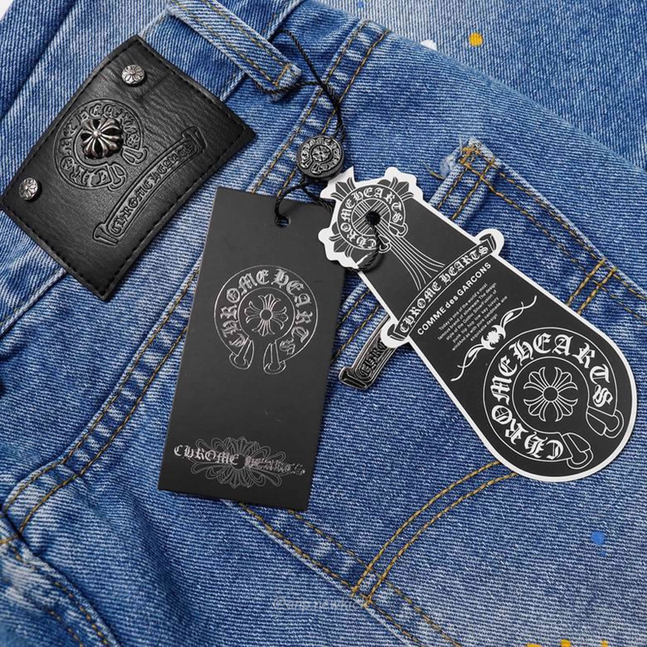 Chrome Hearts Blue Speckle Jeans Cross (8) - www.newkick.org